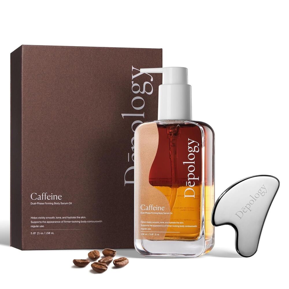 Depology Caffeine Dual Phase Firming Body Serum Oil 5.07 fl oz / 150 ml NIB